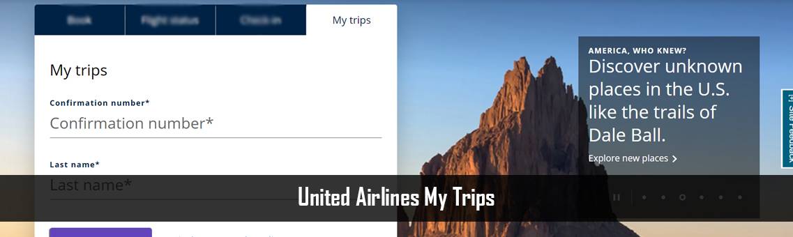 United Airlines My Trips