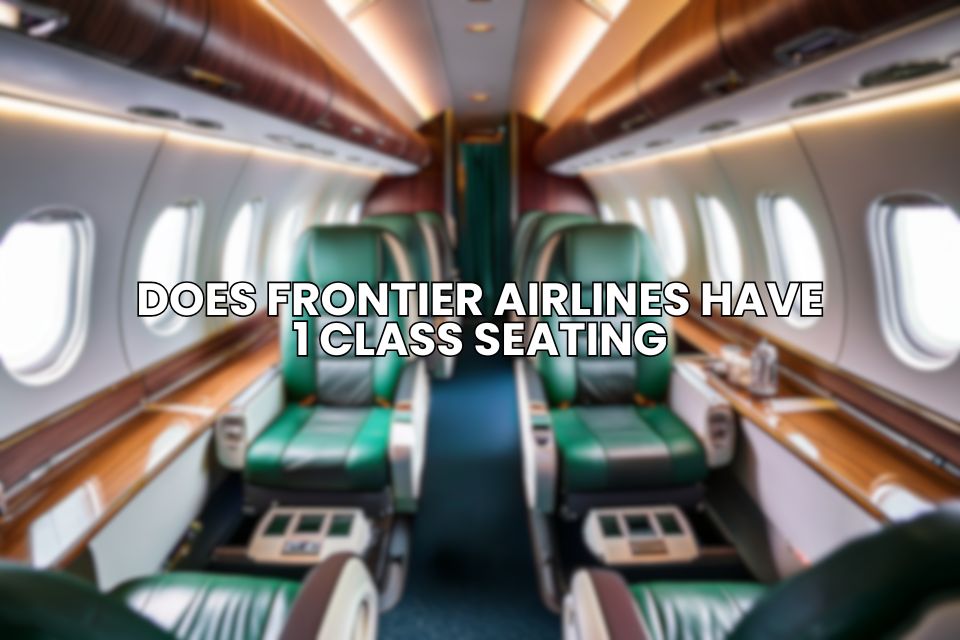 Does Frontier Airlines Have 1st Class Seating?