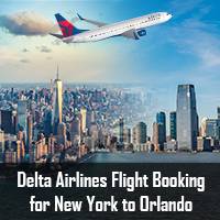 Delta Airlines flight booking for New York to Orlando