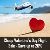 Cheap Valentine's Day Flight Sale- Save up to 20%